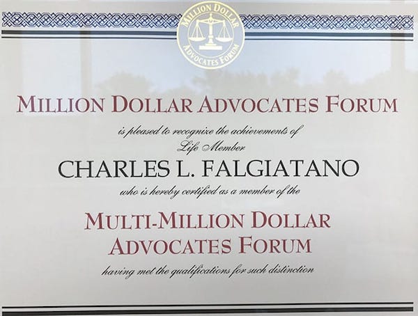 Million Dollar Advocates Forum Charlie Falgiatano